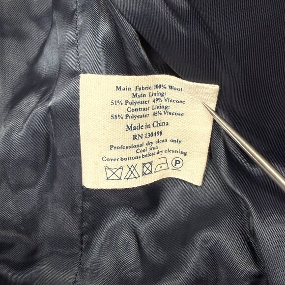 Jack Wills Tailored Blazer Herringbone Gray Wool Three Button Front Size 6 - Picture 12 of 12